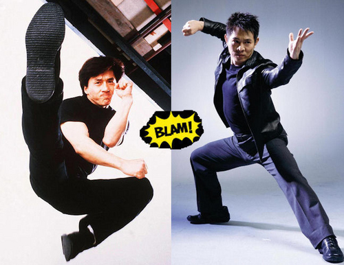 Jet Li vs. Jackie Chan. 